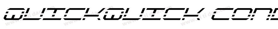 QuickQuick Condensed Italic字体转换